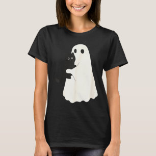 T-shirt Chat noir et fantômes de Halloween Rétro