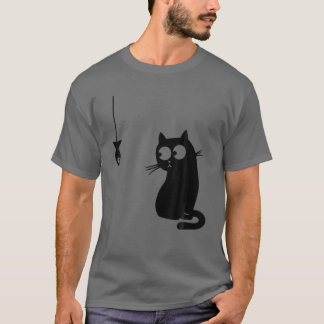 T-shirt Chat Noir Et Poisson Drôle Amoureux des chats Chat
