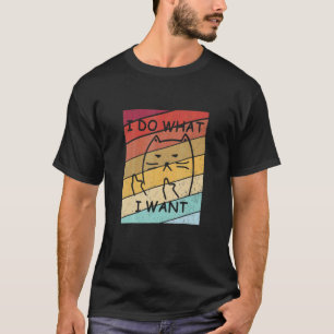 T-shirt Chat Noir Faire Ce Que Je Veux Coupe Rouge Mon Cha