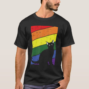 T-shirt Chat Noir Fierté Gay LGBT-Q Chaton Amoureux de Cha
