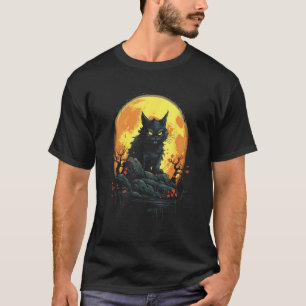 T-shirt Chat noir Halloween par Haunted Horror Halloween 2