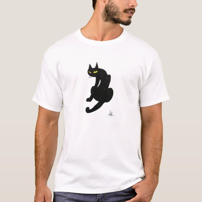 T-SHIRT CHAT NOIR HALLOWEEN PARTY (Devant)