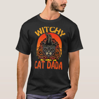 T-shirt Chat noir Halloween Witchcraft Papa Chat Sorcière