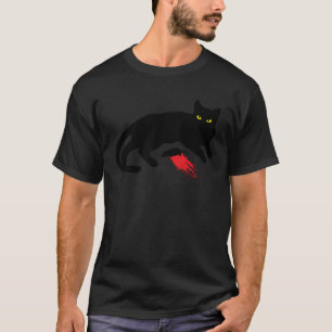T-shirt Chat noir Instincts meurtriers Souris morte Punk G
