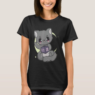 T-shirt Chat Noir Jour de Pi Félin Miaulement 3 14159 Neko