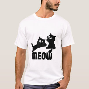 T-shirt chat noir, maman