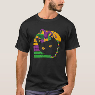 T-shirt Chat Noir Mardi Gras Masque New Orleans Louisiane