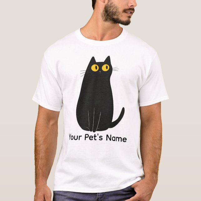 T-shirt Chat Noir mignon - Amoureux des chats de d (Devant)