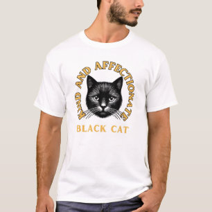 T-shirt Chat noir mignon et doux   Conception artistique