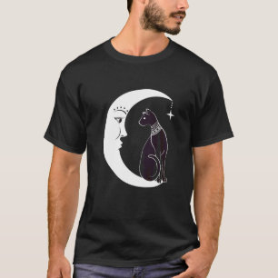 T-shirt Chat noir mystique céleste Cuisine païenne familiè