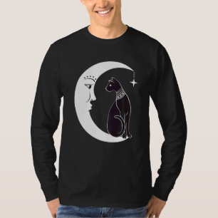 T-shirt Chat noir mystique céleste Cuisine païenne familiè