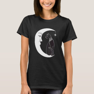 T-shirt Chat noir mystique céleste Cuisine païenne familiè