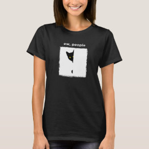 T-shirt Chat Noir Personne Antisociale Introverti Timide