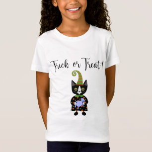 T-Shirt Chat noir pour les enfants mignons Halloween