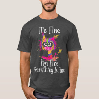 T-shirt Chat Noir Son Im Fin Tout Est Beau Cravate