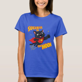 T-shirt Chat noir Superhero - Succès à la Lune