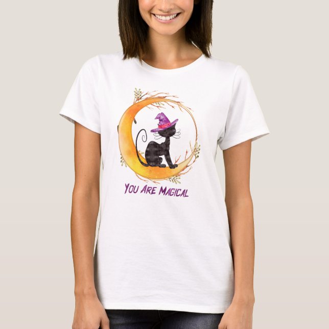 T-shirt Chat noir - Vous êtes magique (Devant)