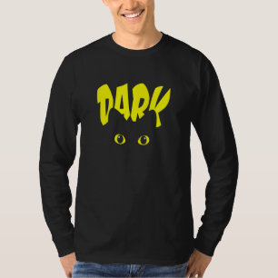 T-shirt Chat noir Yellow Eyes Dark mignonne Simple Chat