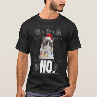 T-shirt Chat Non Grumpy Xmas Chats Pas de mauvais cadeaux