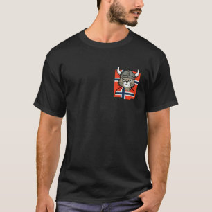 T-shirt Chat norvégien Viking Norvège Drapeau Nordique Myt