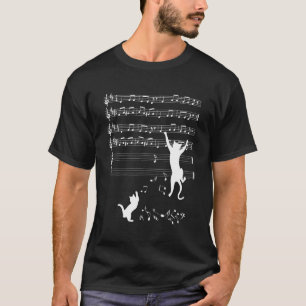 T-shirt Chat Notes De Musique Clé