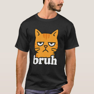 T-shirt Chat Orange Drôle Bruh Mème Humour Amateur D'anima
