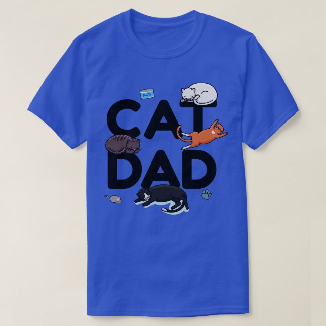 T-shirt Chat Papa Chat Chat Homme Chat Daddy Kitty Meow (1 (Design devant)