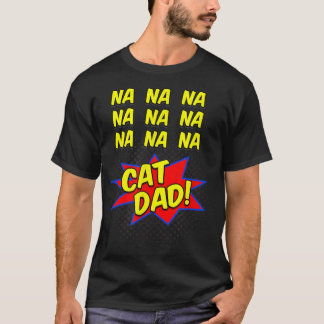 T-shirt Chat Papa Comic Drôle pour les Pères des Chats 