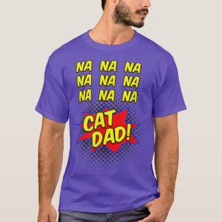 T-shirt Chat Papa Comic Drôle pour les Pères des Chats 