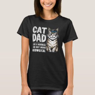 T-shirt Chat Papa comme un papa normal mais plus méowgical
