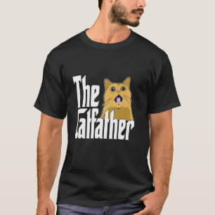 T-shirt Chat Papa Le Catfather Mat Mignonne Chat Père Kitt