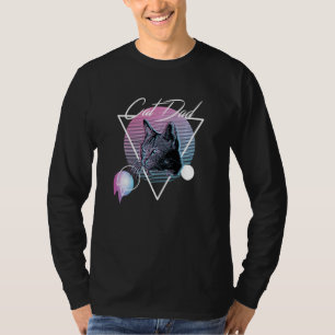 T-shirt Chat Papa Retro Vaporwave Style esthétique