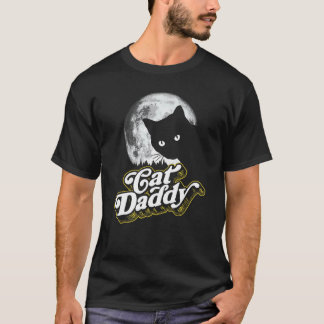 T-shirt Chat Papa Style Vintage Huit ans Chat Rétro Pleine
