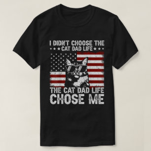 T-shirt Chat Papa Vie M'A Choisi Chats Drôle Papa Kitten