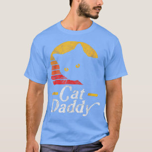 T-shirt Chat Papa Vintage 80 Style Chat Rétro Disques