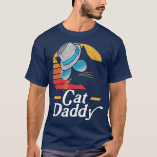 T-shirt Chat Papa Vintage 80 Style Fedora Retro