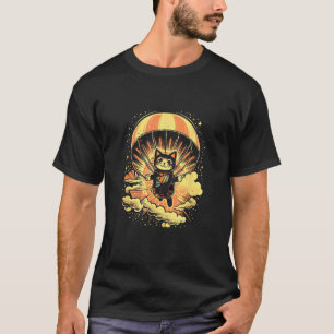 T-shirt Chat parachute saut en parachute parachutisme para