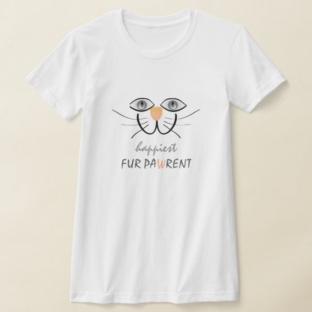 T-SHIRT CHAT PARENT, CHAT MOM, CHAT DAD - HEUREUX CHAT SMI (Poser)