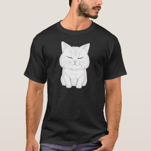T-shirt Chat parfaitement paisible - Art Kitty Relaxé TSQ