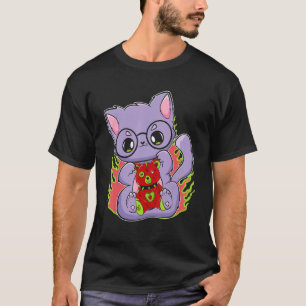 T-shirt Chat Pastel Goth Avec Ours en Peluche Pour les Fan