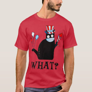 T-shirt Chat patriotique4 juillet Drapeau américain Chat d