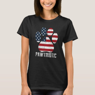 T-shirt Chat patriotique 4 juillet américain