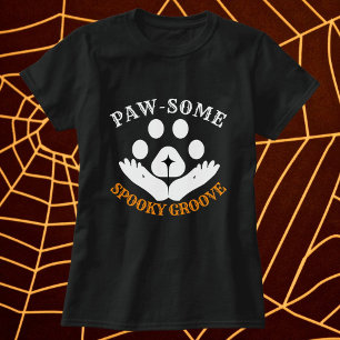 T-shirt Chat Patte Épouvantable Groove Moderne Halloween P