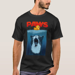 T-shirt Chat PATTE et canard en caoutchouc jaune Mignon ch