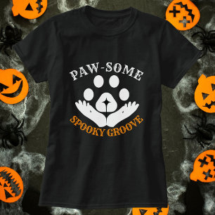 T-shirt Chat Paw Éffrayant Groove Moderne Personnaliser Ha