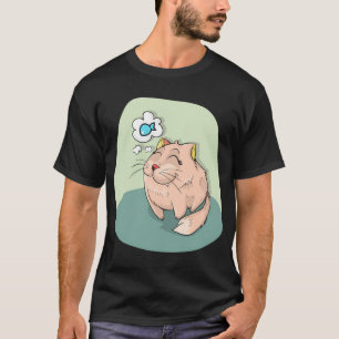 T-shirt Chat pensant au poisson