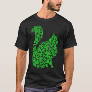 T-shirt Chat Persan Drôle Shamrock Chat Persan Saint Patri