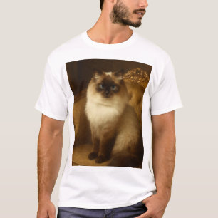 T-shirt Chat Persan Élégant sur Canapé de Luxe