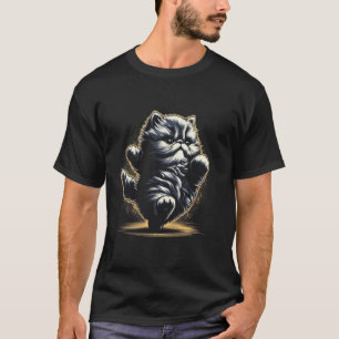 T-shirt Chat Persan en mouvement Création pour amateurs de