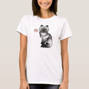 T-shirt Chat Persan Fumé Amour